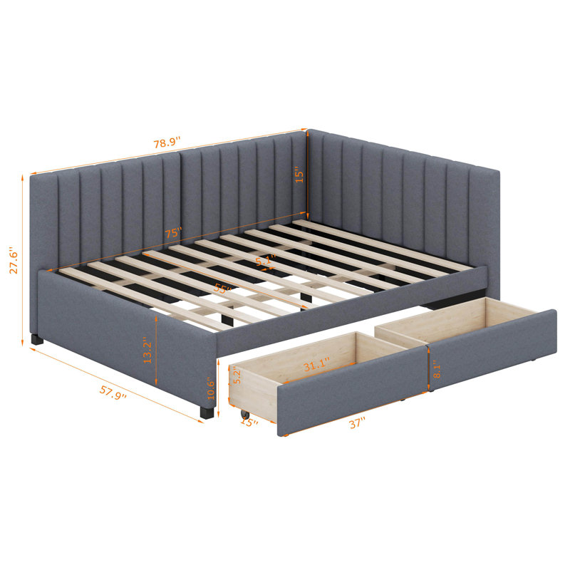 Double+Upholstered+Daybed+with